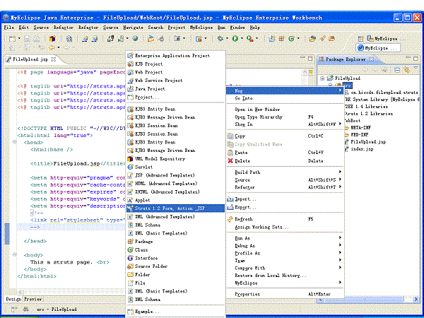 javastruts代码生成器