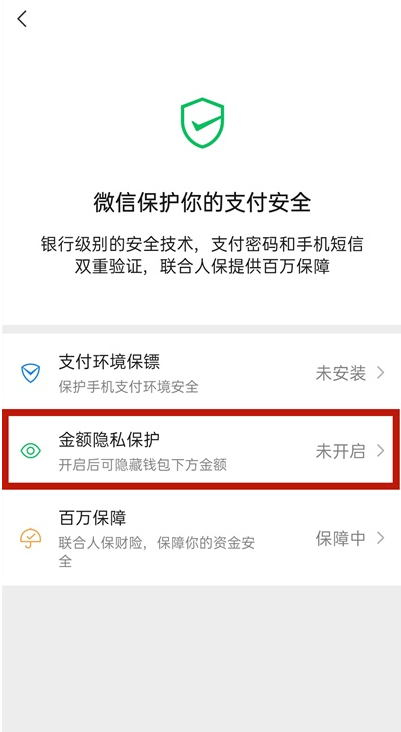 微信如何关闭钱包金额隐私保护
