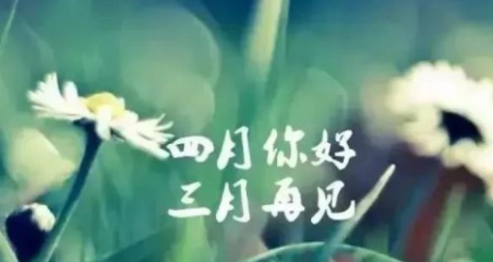四月你好文字图片大全