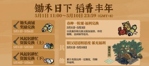 江南百景图五一劳动节锄禾日下稻香丰年活动内容