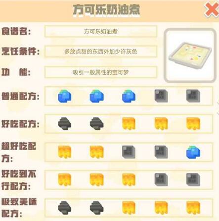 宝可梦大探险方可乐奶油煮做法详解