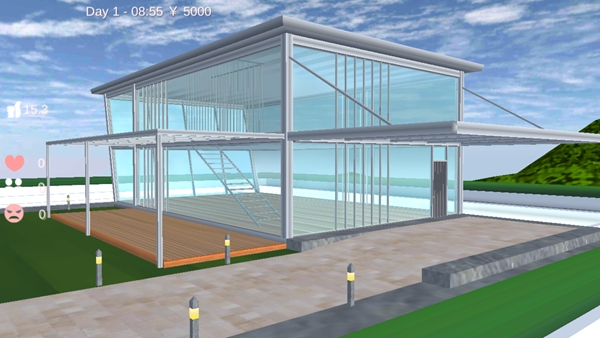 樱花校园模拟器1.038.51更新海边玻璃别墅