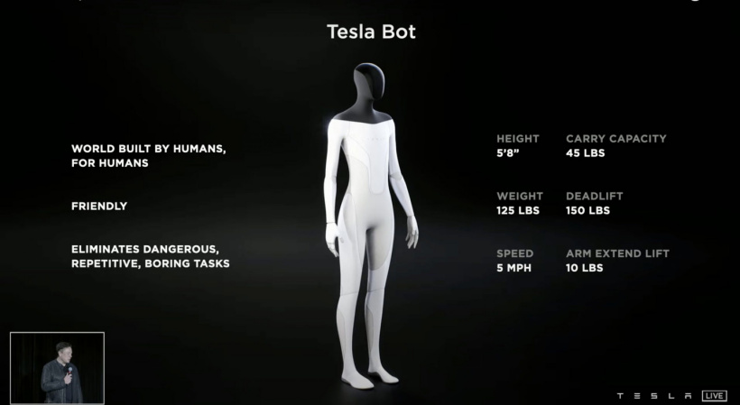 特斯拉发布人型机器人：身高1米73 能跑腿干家务