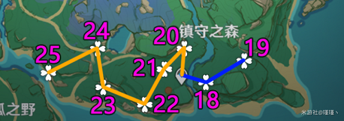 原神绯樱绣球采集路线图攻略2022