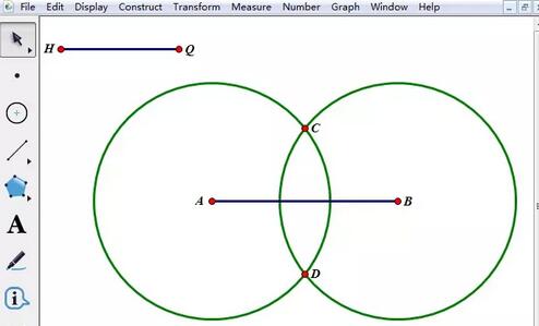 几何画板演示线段垂直平分线的尺规怎么作图？