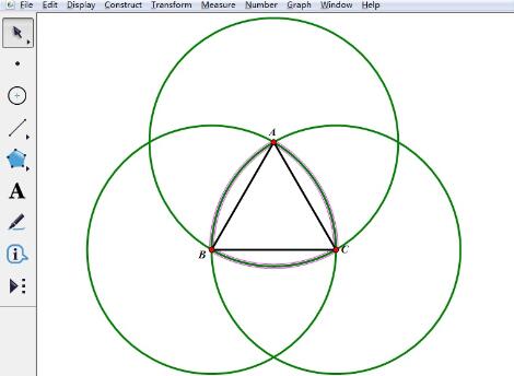 几何画板怎么绘制莱洛三角形—几何画板莱洛三角形绘制方法