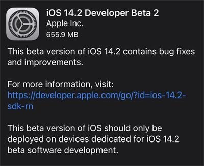 iOS14.2开发者预览版Beta2描述文件下载