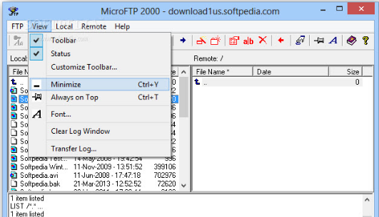 MicroFTP2000v2.6绿色版简单迷你的FTP工具