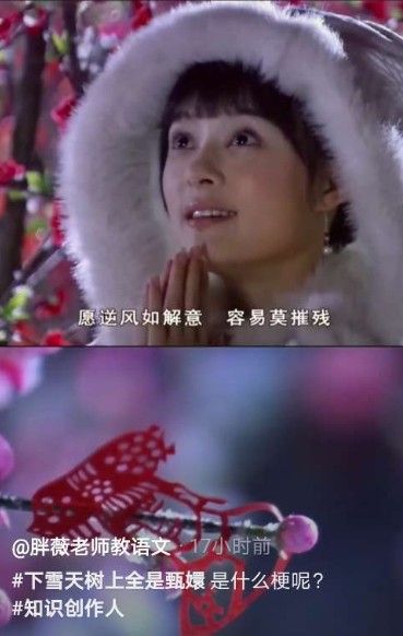 下雪天树上全是甄嬛是什么梗